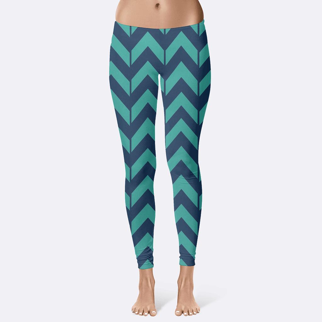 Modular Chevron Matrix soft cotton leggings