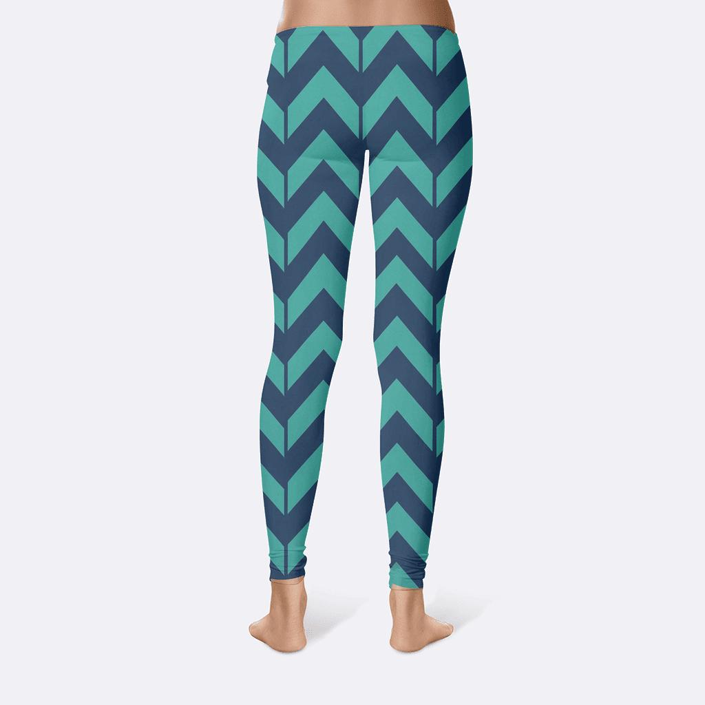 Modular Chevron Matrix soft cotton leggings