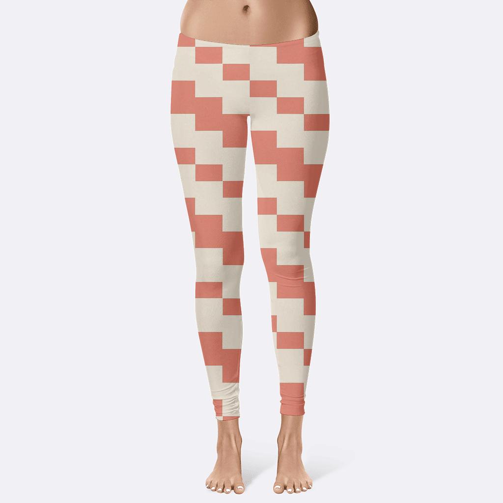 Diagonal Stair Array personalized print leggings