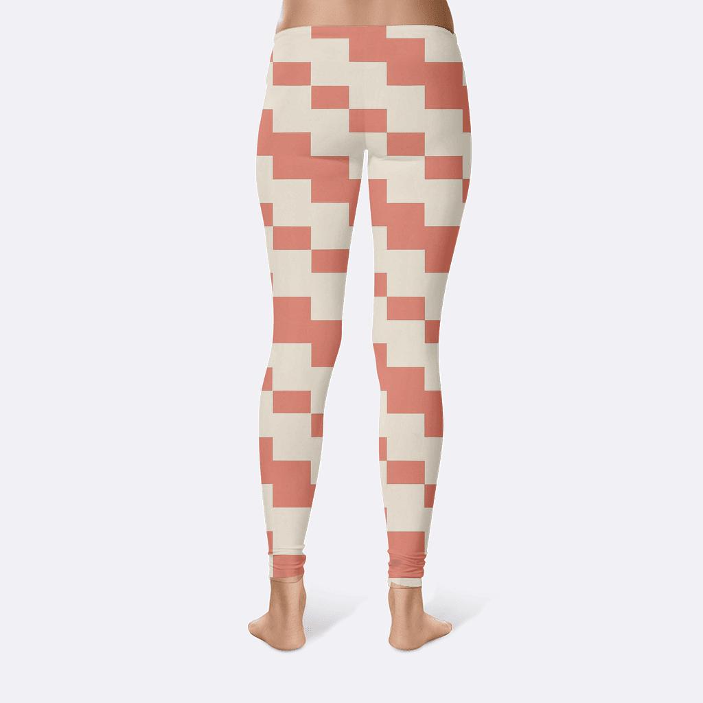 Diagonal Stair Array personalized print leggings