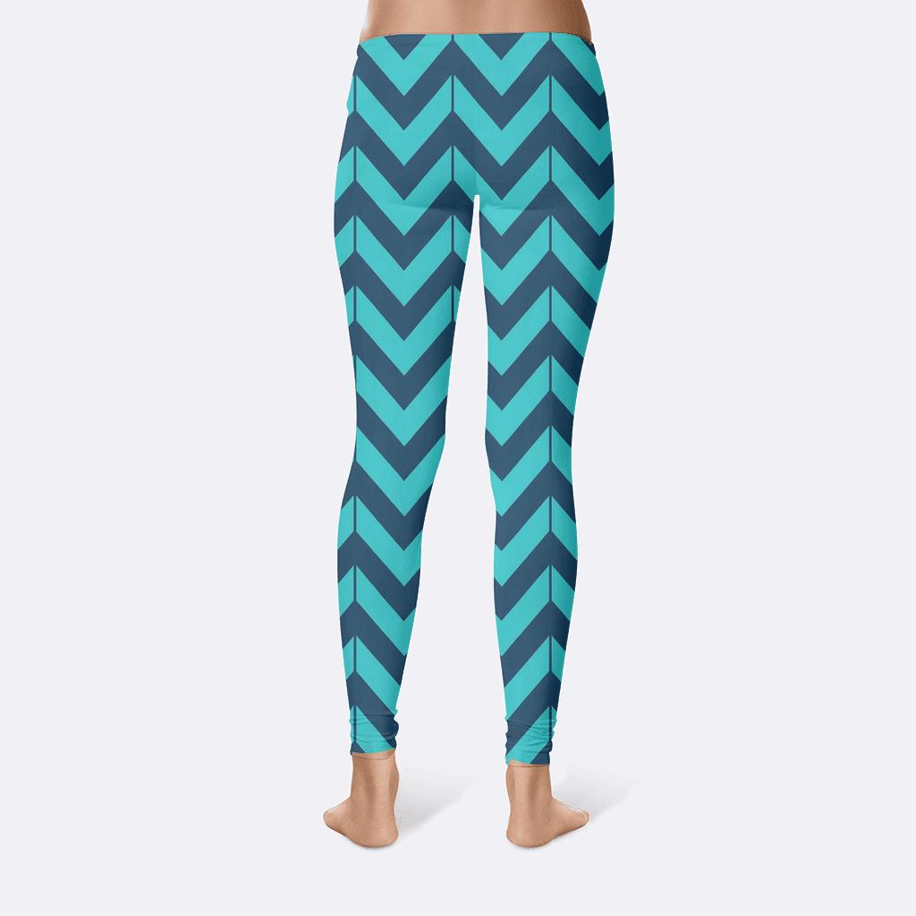 Chevron Pulse Grid designer patterned leggings