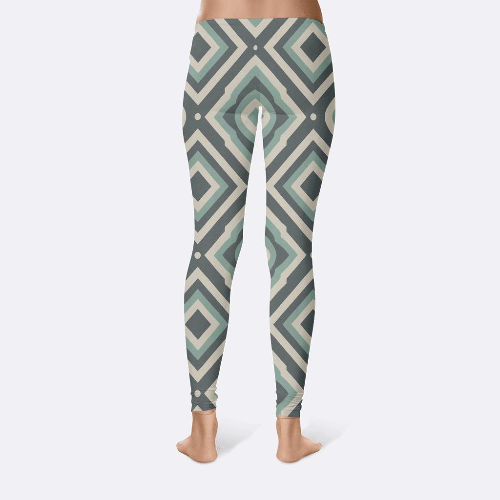 Nested Rhombus Network designer patterned leggings