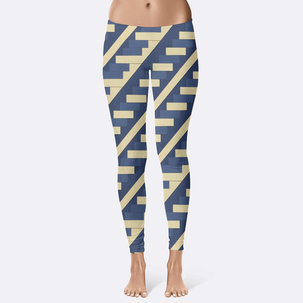 Diagonal Stairfield Lattice high-waist leggings