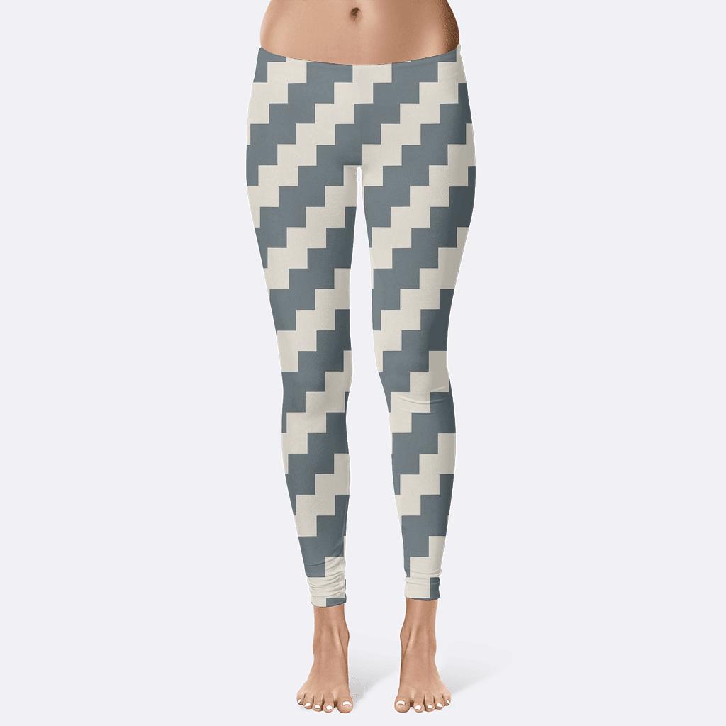 Diagonal Stair Array stylish workout leggings