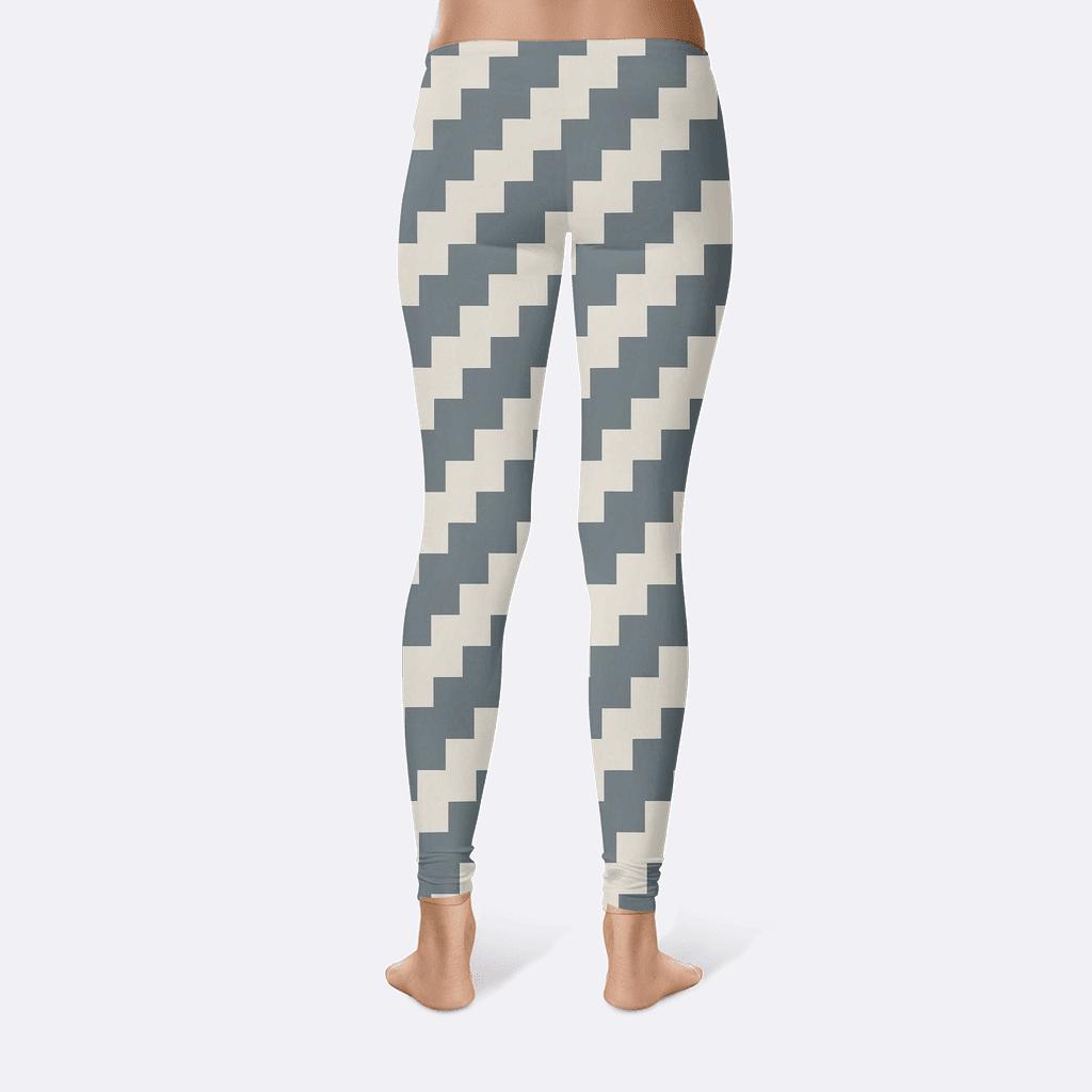 Diagonal Stair Array stylish workout leggings