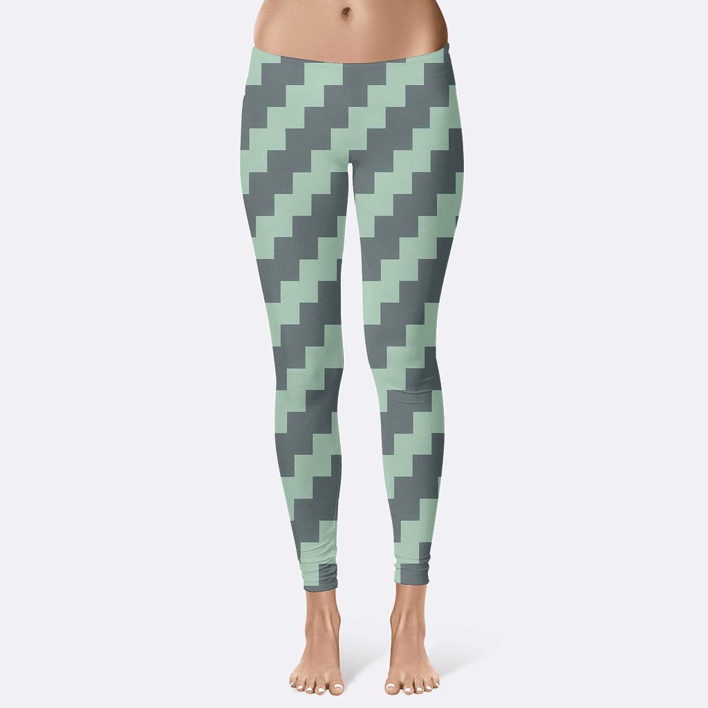 Diagonal Stair Array stylish workout leggings