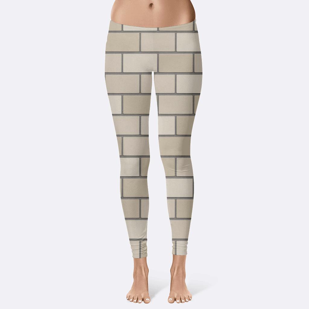 Offset Brick Lattice trendy athletic leggings