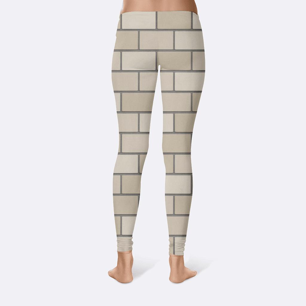 Offset Brick Lattice trendy athletic leggings