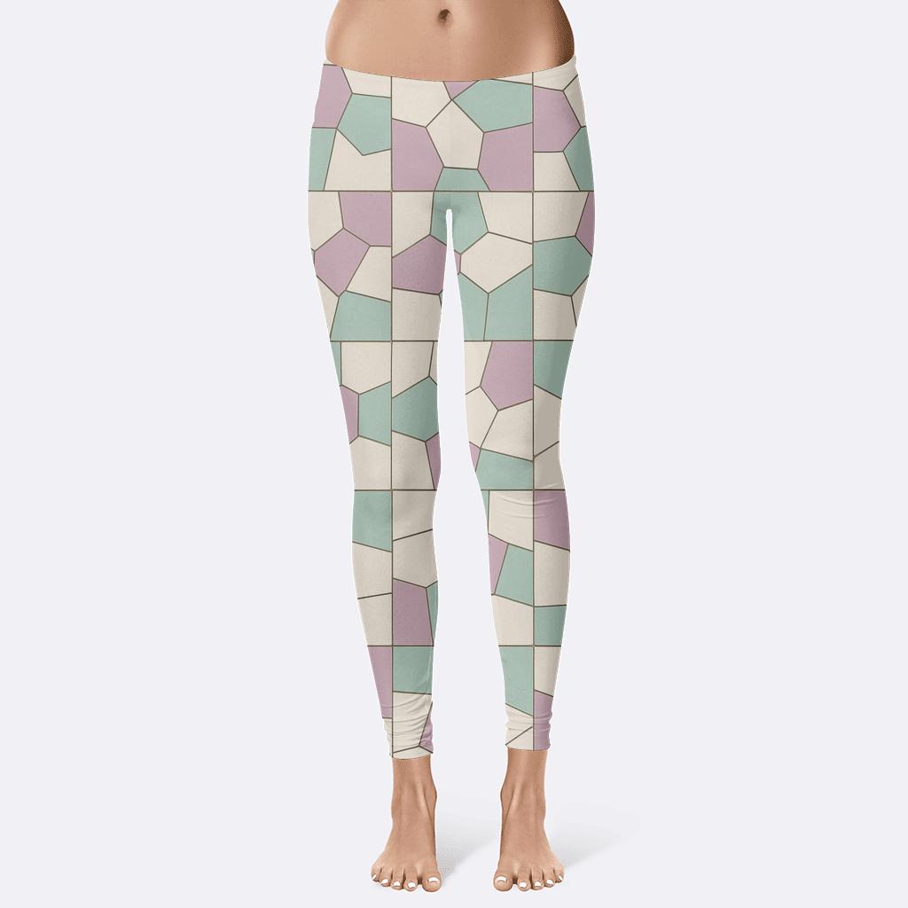 Irregular Polygon Quilt high-waist leggings