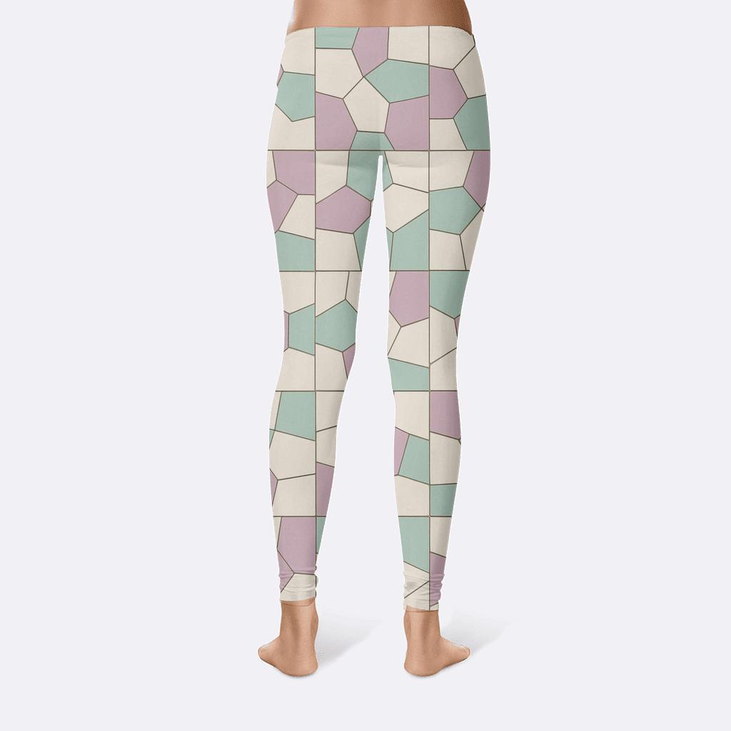 Irregular Polygon Quilt high-waist leggings