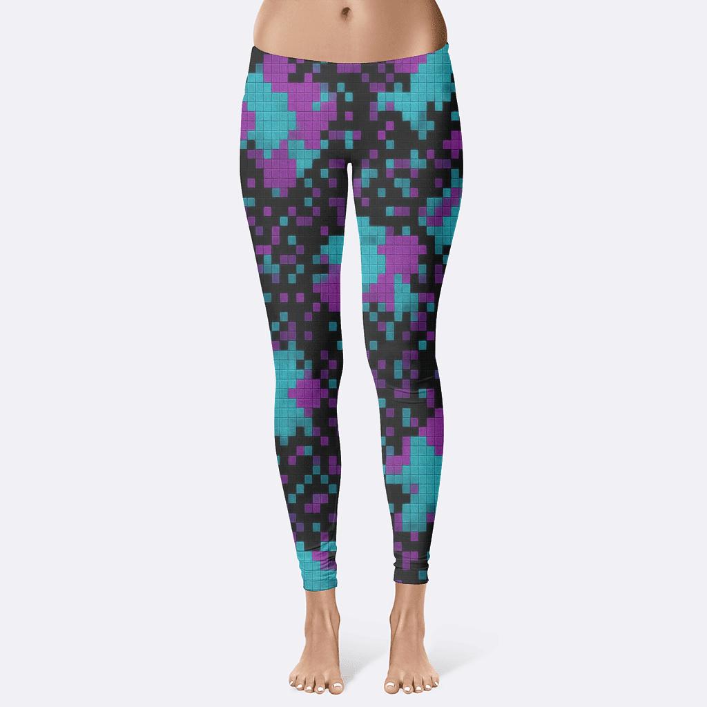 Nebula Pixel Matrix soft cotton leggings