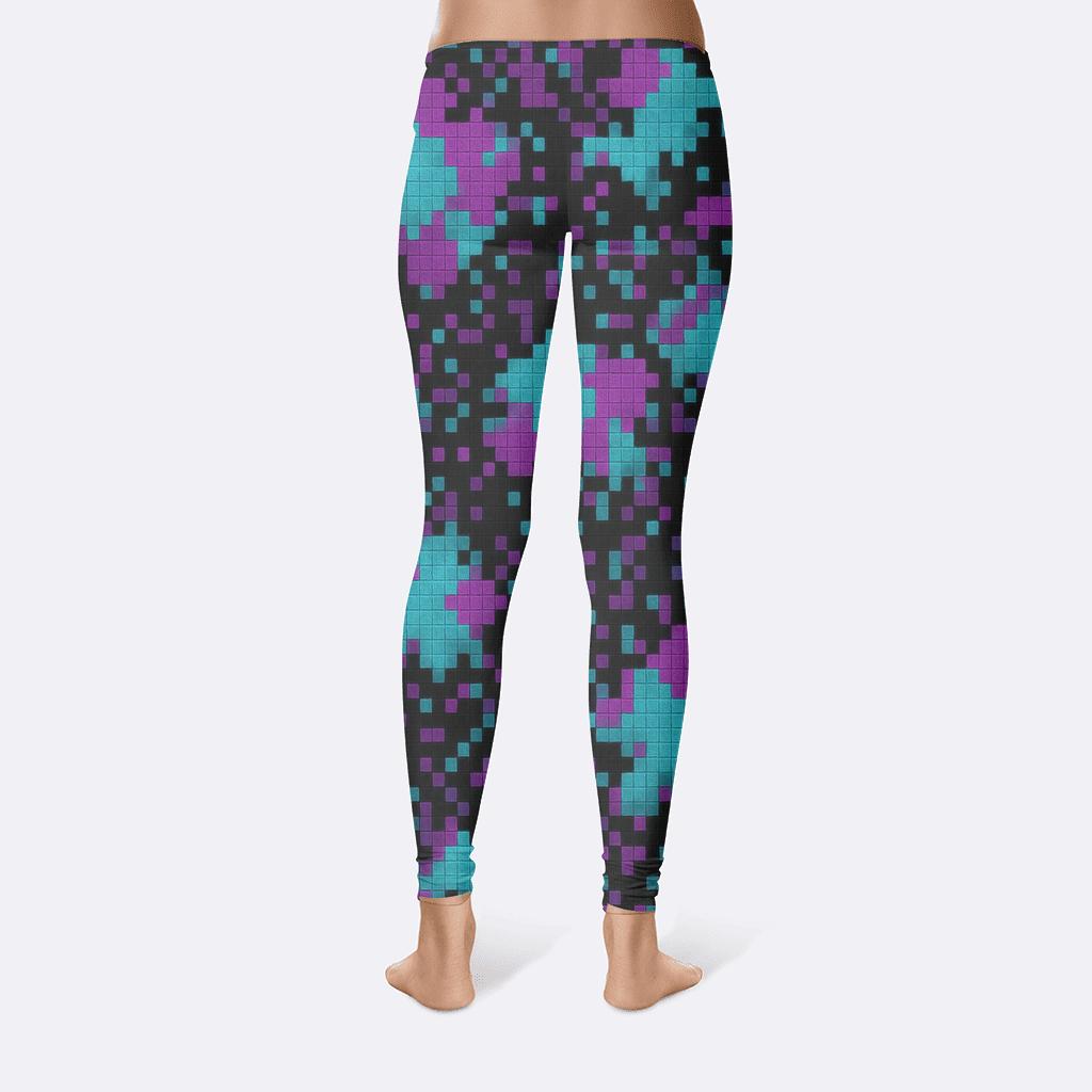 Nebula Pixel Matrix soft cotton leggings