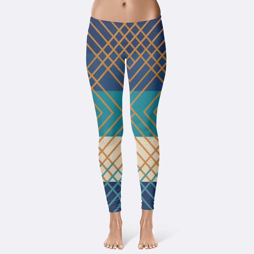 Celestial Stripe Interference trendy athletic leggings