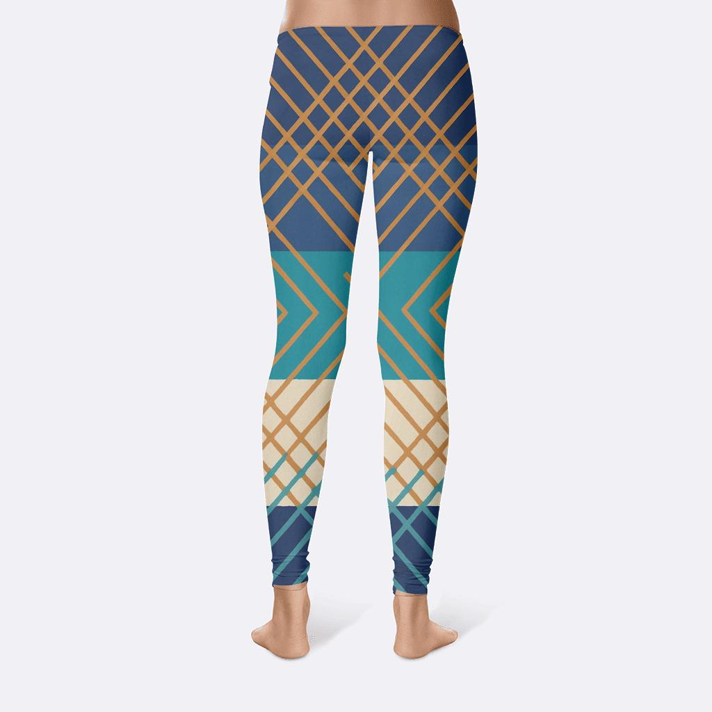 Celestial Stripe Interference trendy athletic leggings