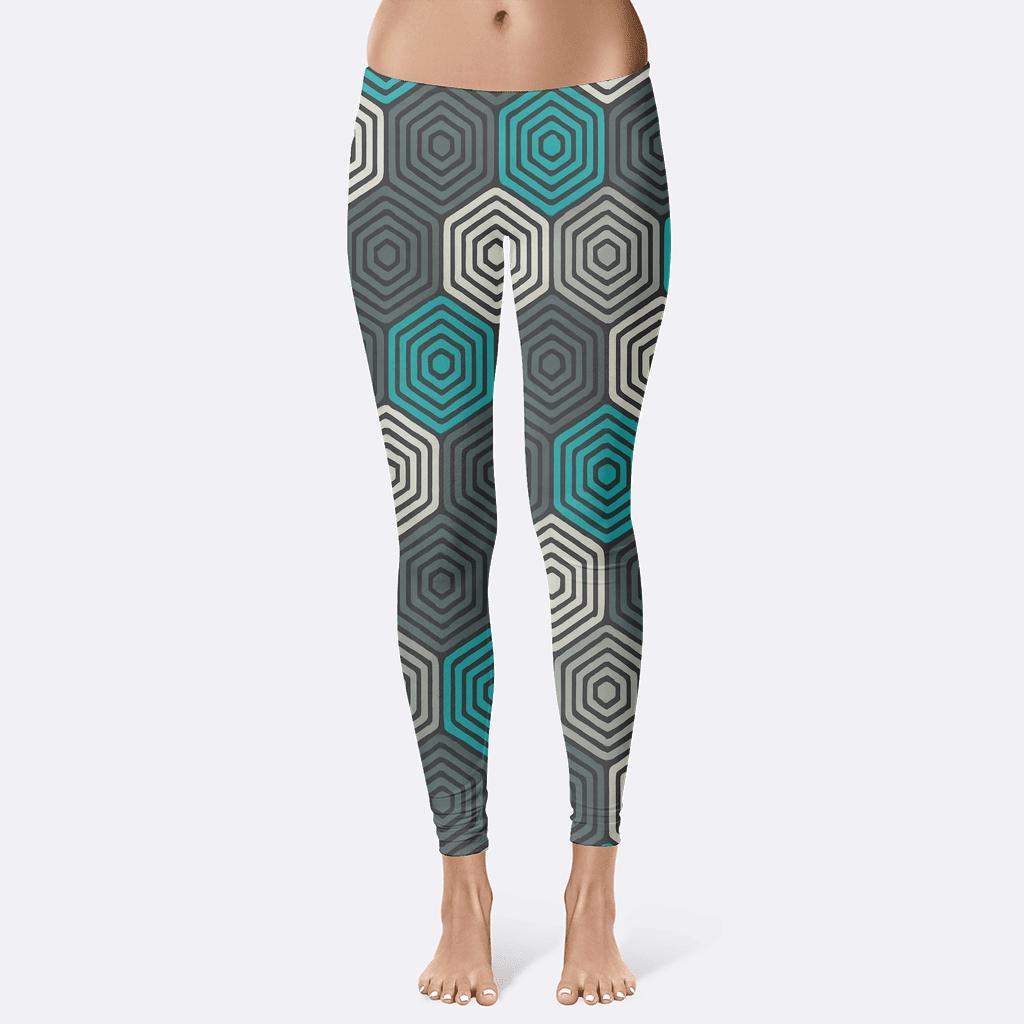 Hexalayer Ripple Grid personalized print leggings
