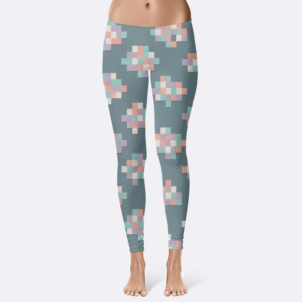 Offset Pixel Cloud stylish workout leggings