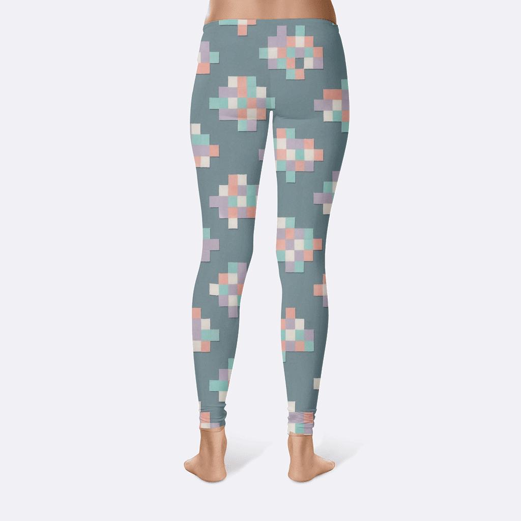 Offset Pixel Cloud stylish workout leggings