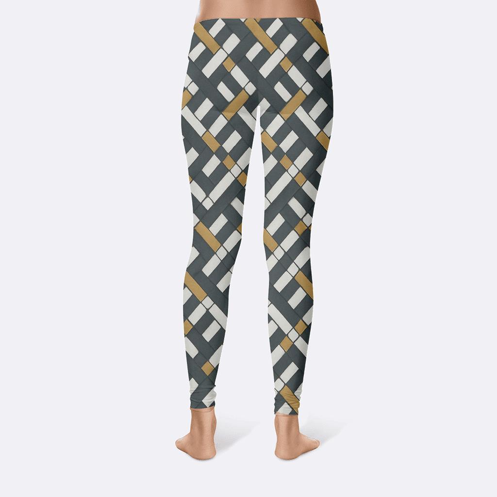Diagonal Ladder Weave comfortable yoga leggings