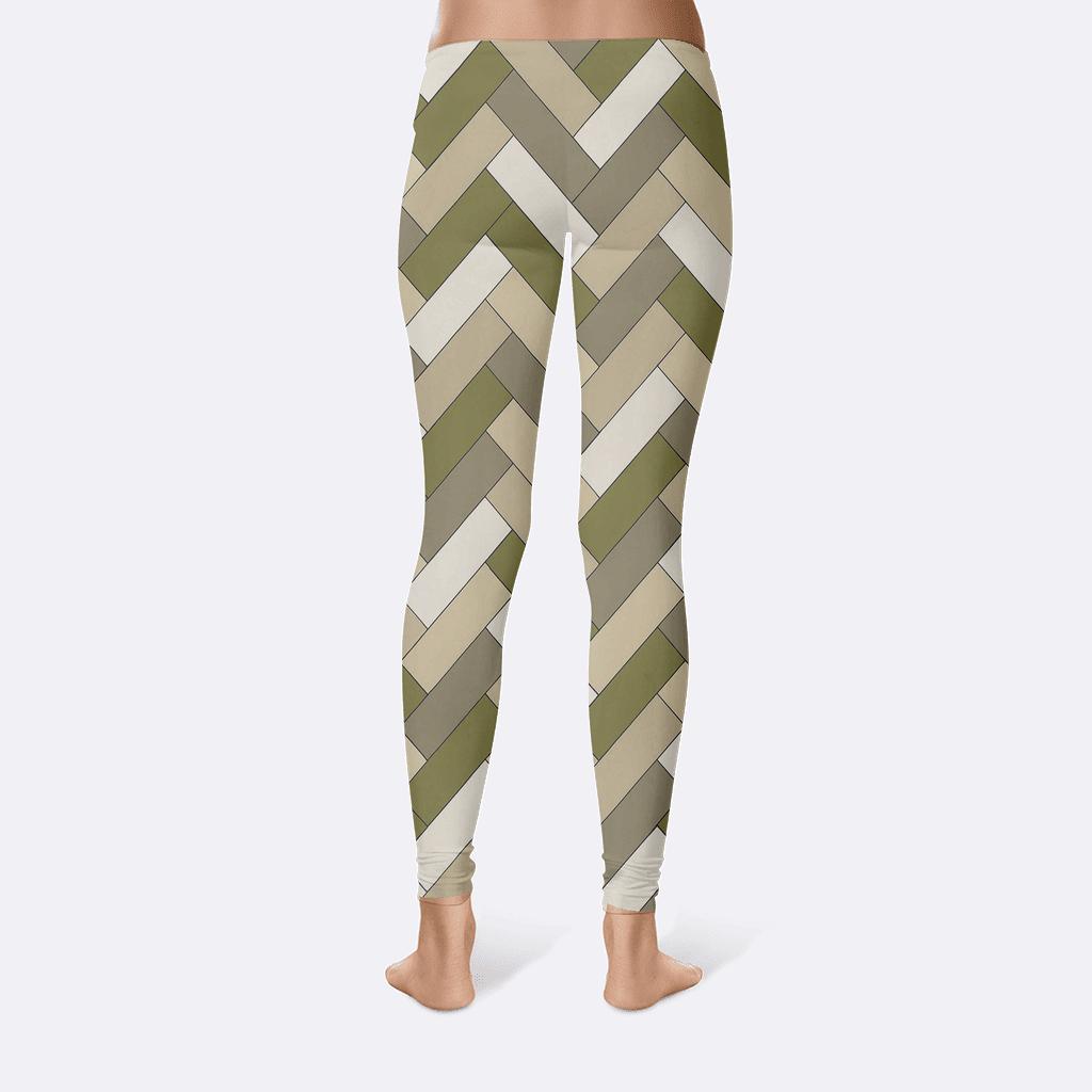 Staggered Brick Herringbone custom leggings