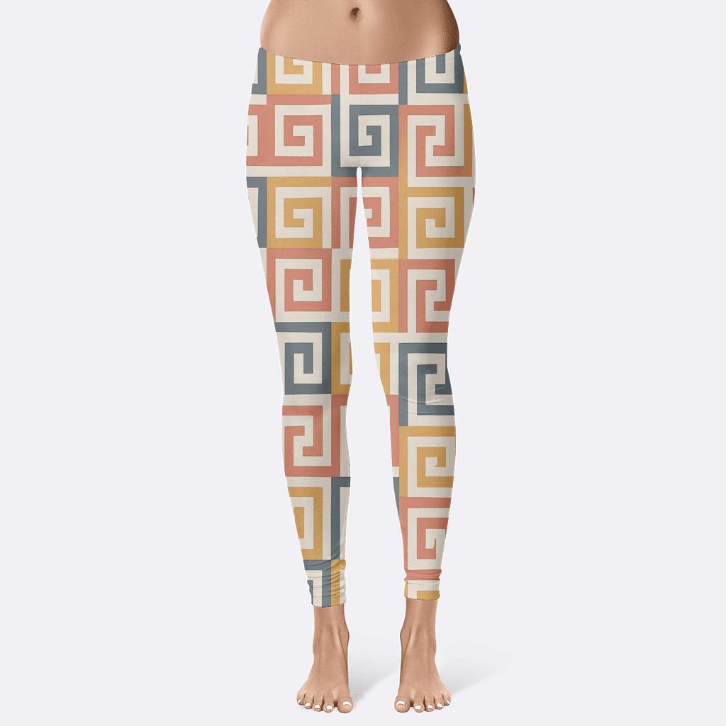 Angular Spiral Tessellation comfortable yoga leggings