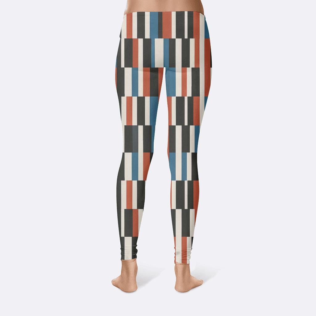 Linear Shift Barcode Field soft cotton leggings