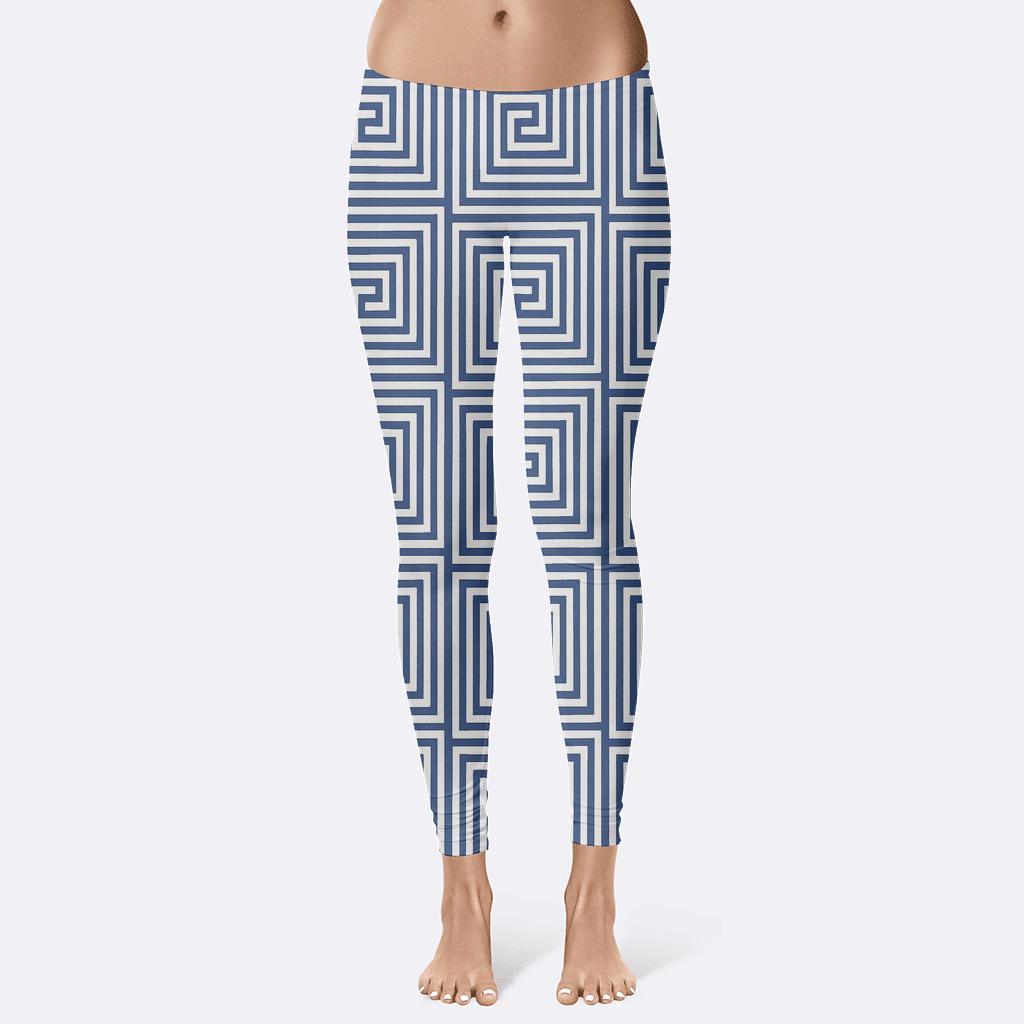 Spiral Wave Tiling personalized print leggings