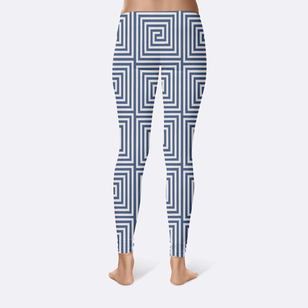 Spiral Wave Tiling personalized print leggings