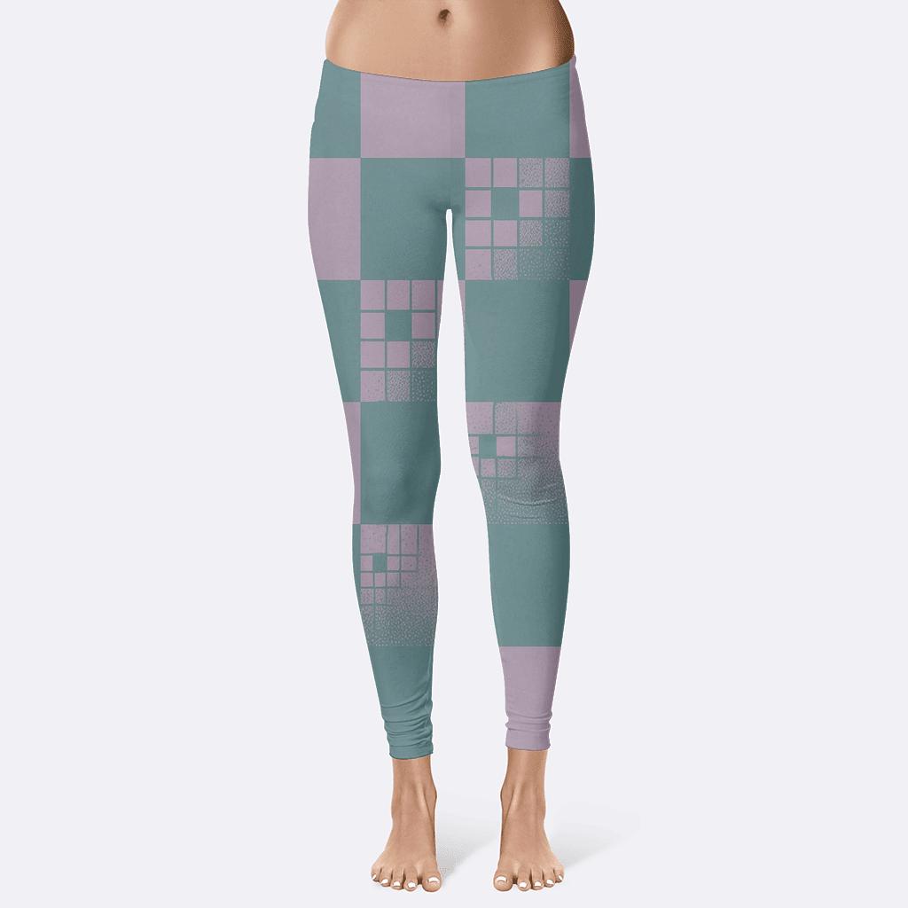 Nebula Grid Diffusion trendy athletic leggings