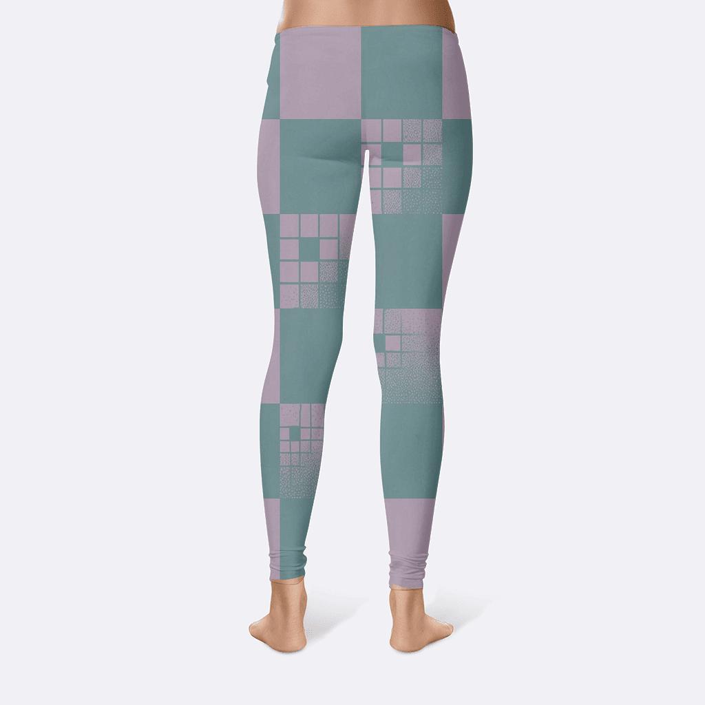 Nebula Grid Diffusion trendy athletic leggings