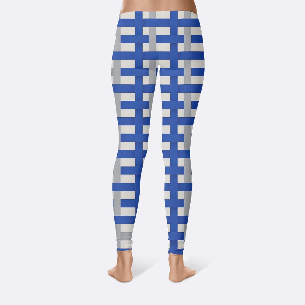 Fractured Grid Ribbon comfortable yoga leggings