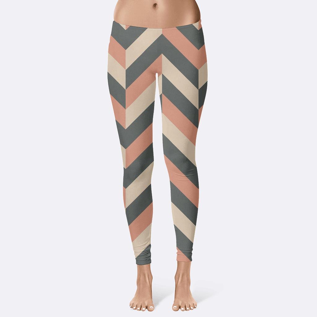 Chevron Echo Field trendy athletic leggings
