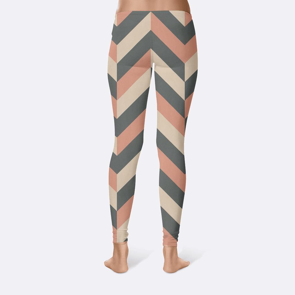 Chevron Echo Field trendy athletic leggings