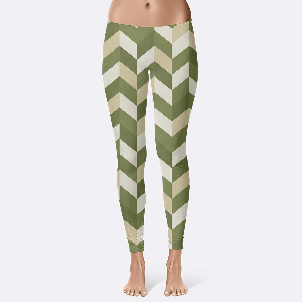 Hex Herringbone Flow personalized print leggings