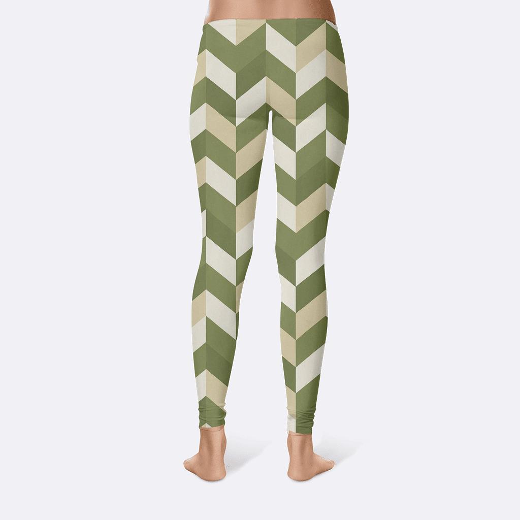 Hex Herringbone Flow personalized print leggings