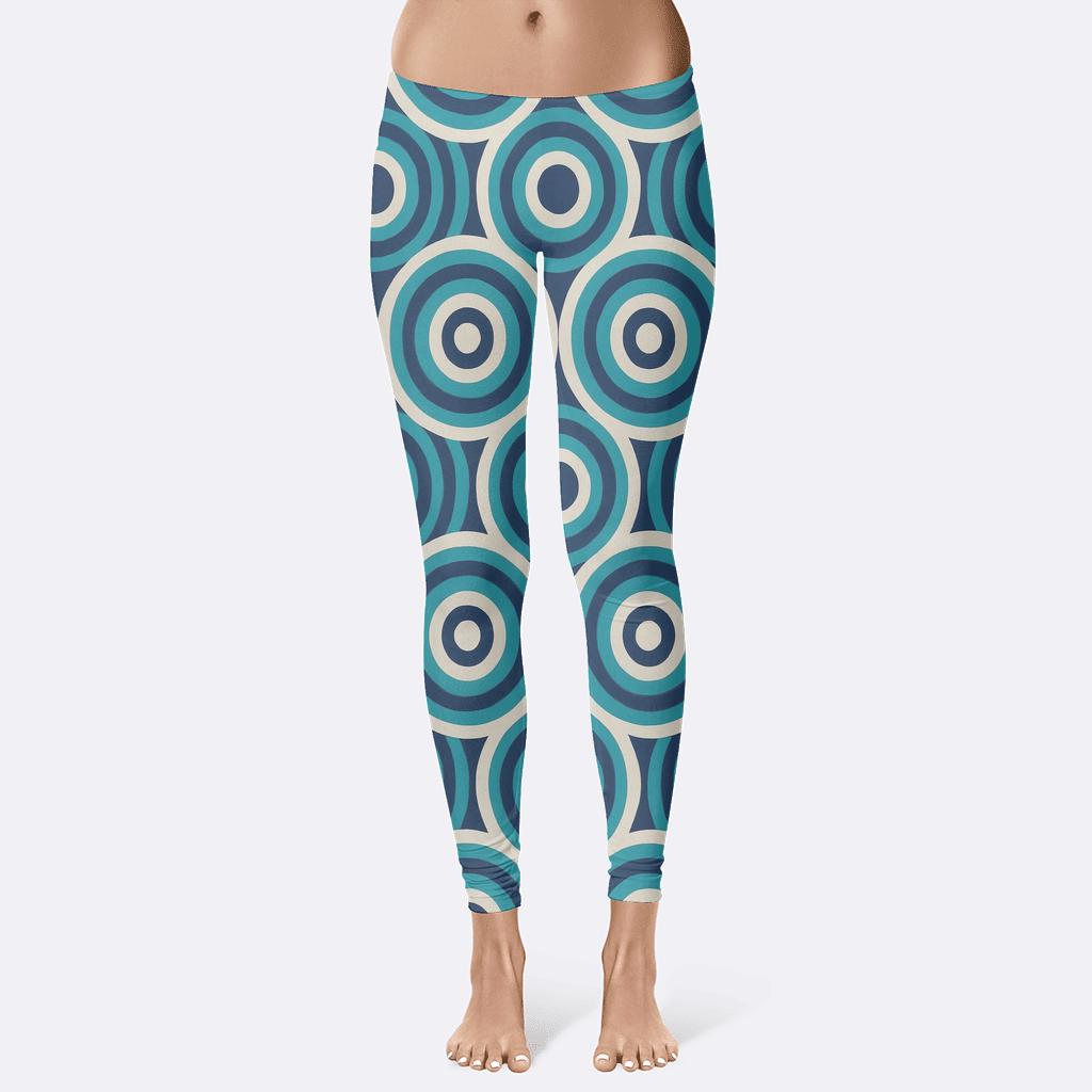 Concentric Stripe Orbit soft cotton leggings