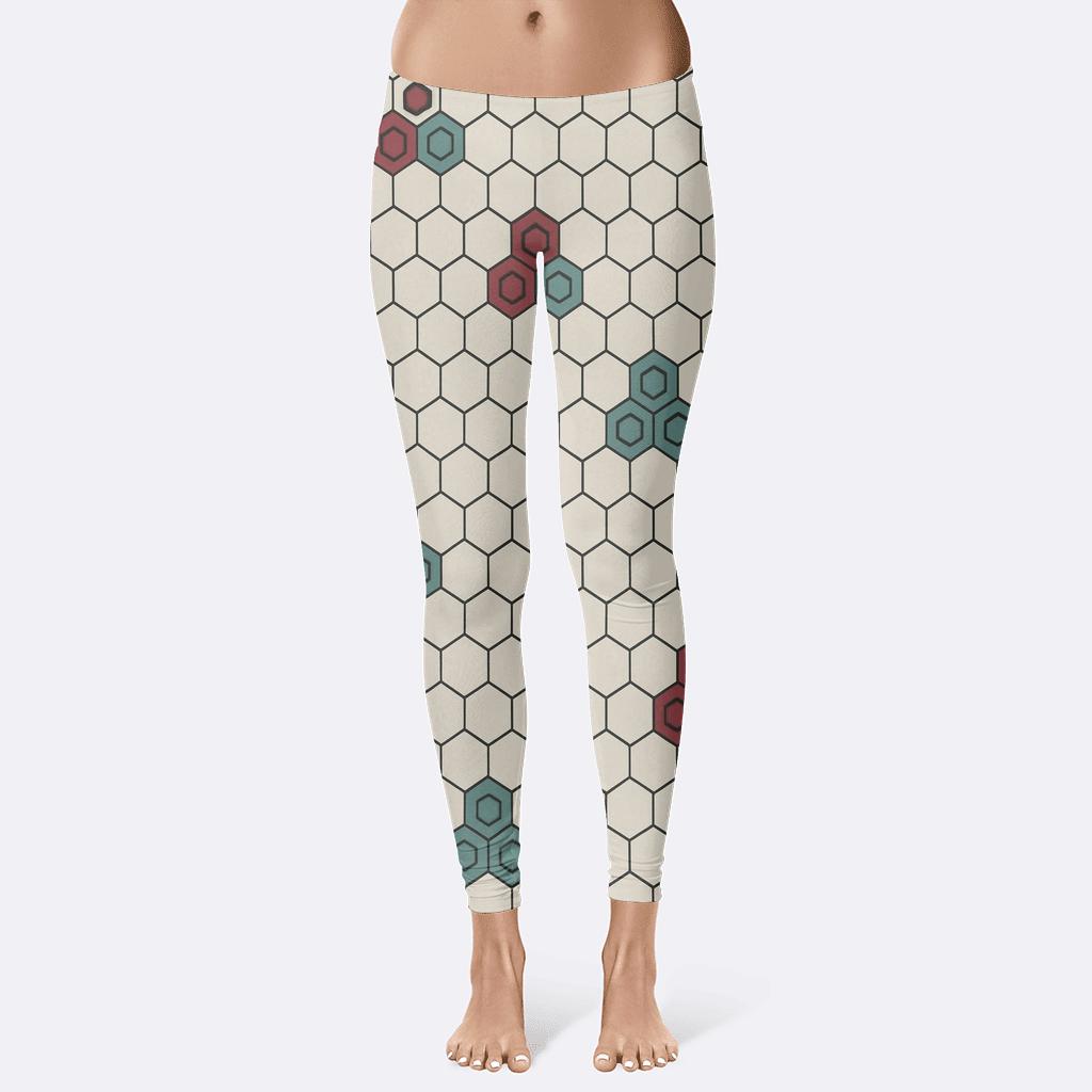 Cosmic Hex Drift Net stylish workout leggings