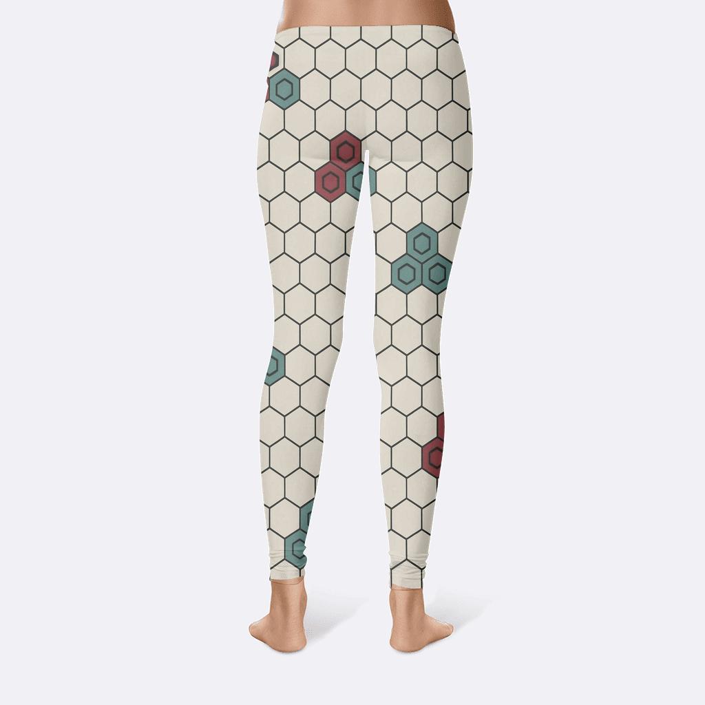 Cosmic Hex Drift Net stylish workout leggings