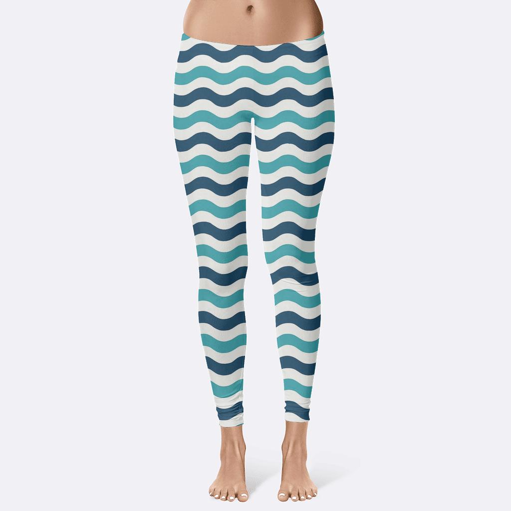 Tidal Wave Line Stack custom leggings