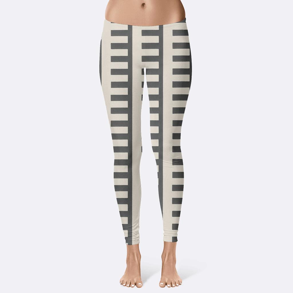 Offset Stripe Ladder trendy athletic leggings
