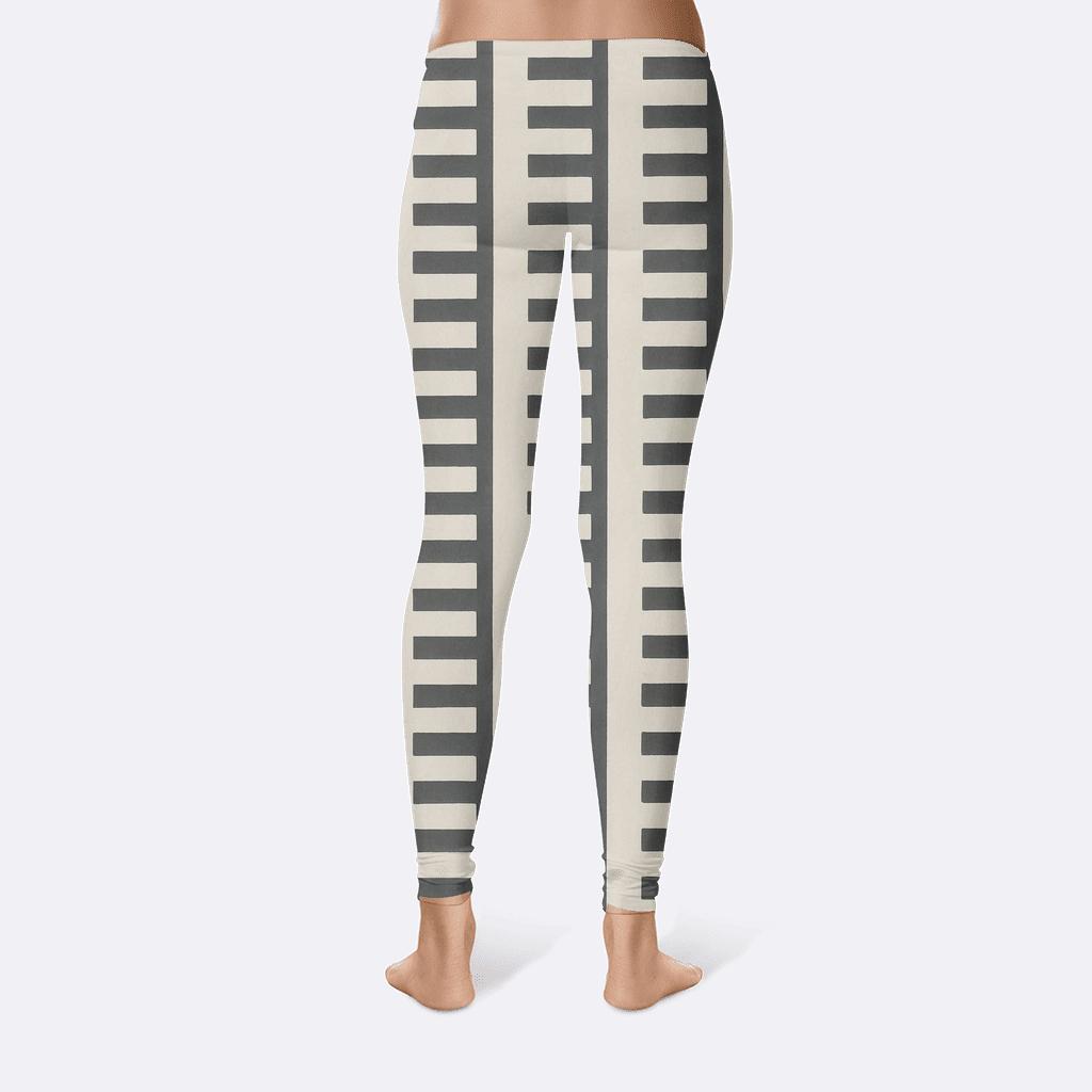 Offset Stripe Ladder trendy athletic leggings