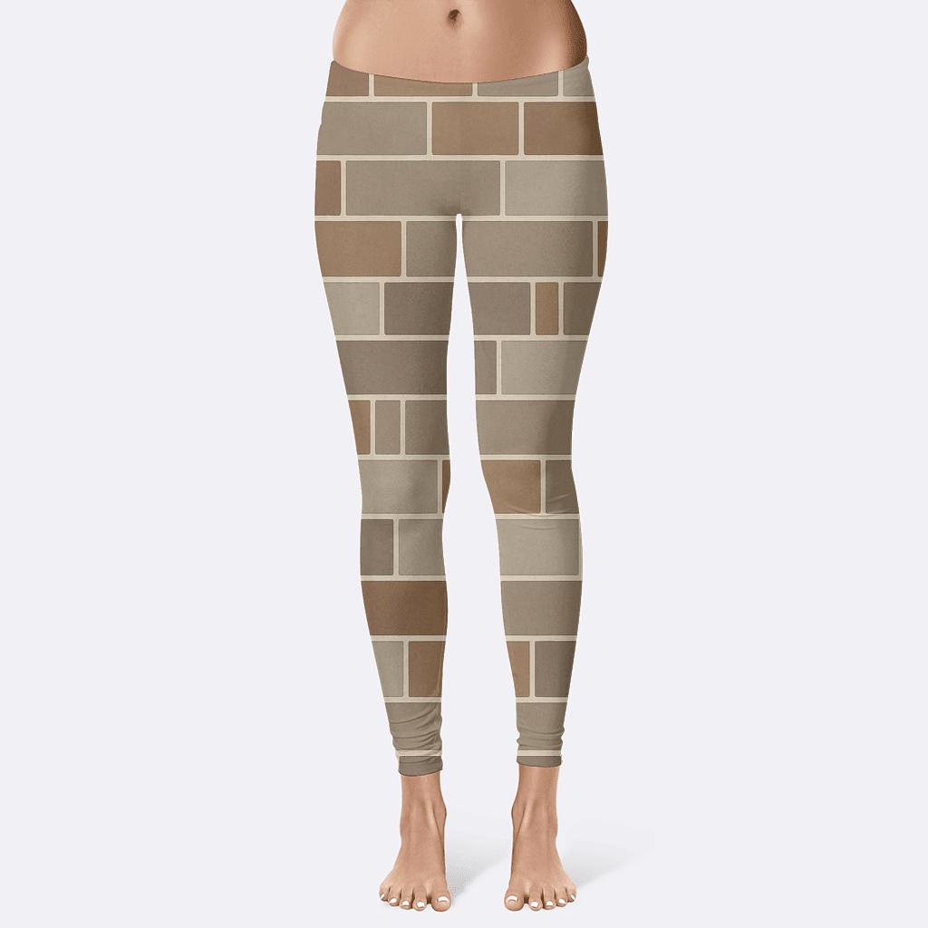 Staggered Brick Weave designer patterned leggings