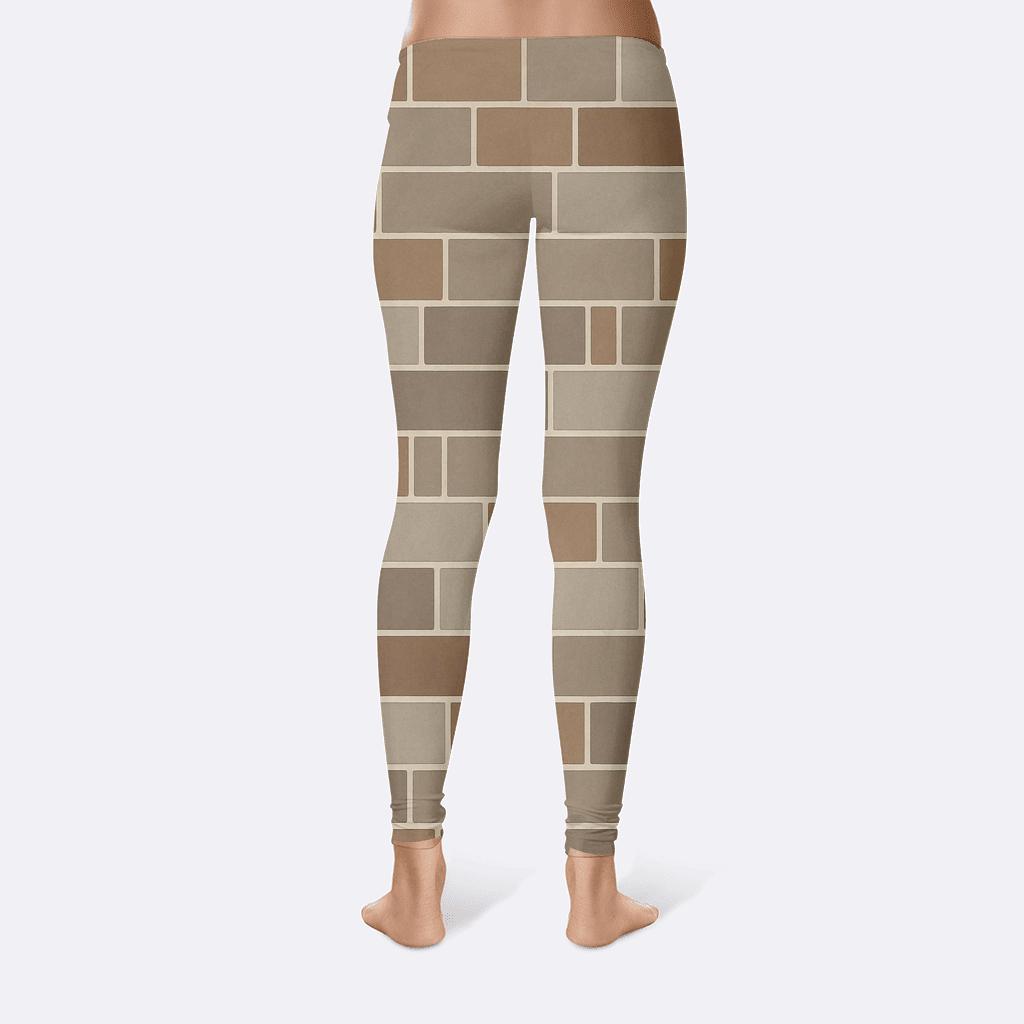 Staggered Brick Weave designer patterned leggings