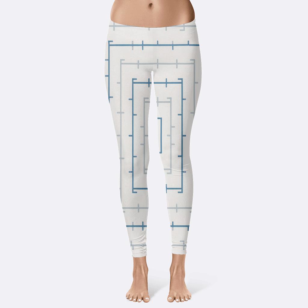 Concentric Square Circuit designer patterned leggings