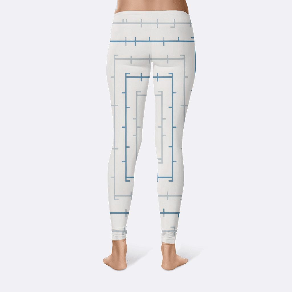 Concentric Square Circuit designer patterned leggings