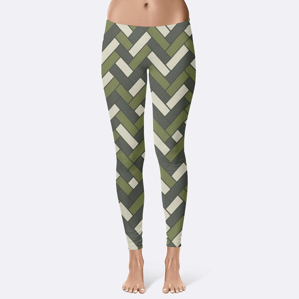 Broken Herringbone Path unique fashion leggings