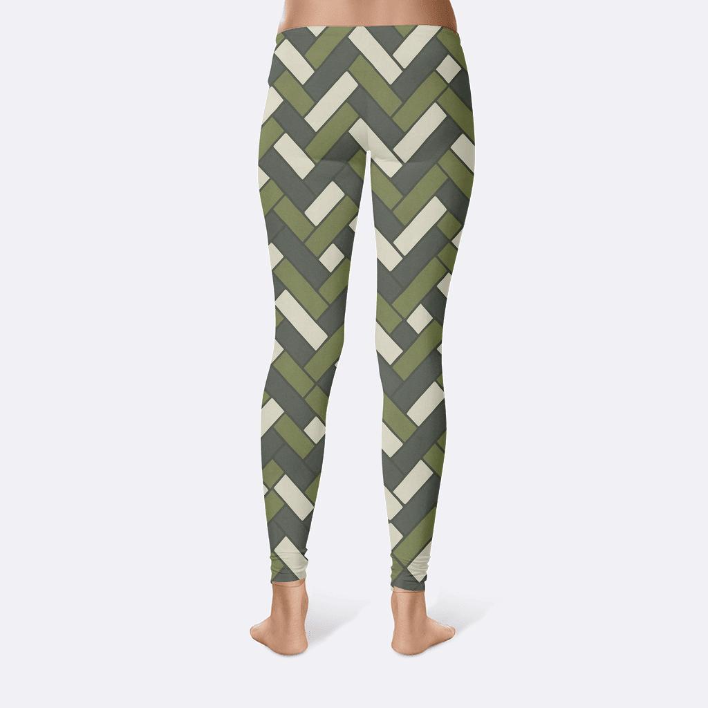 Broken Herringbone Path unique fashion leggings