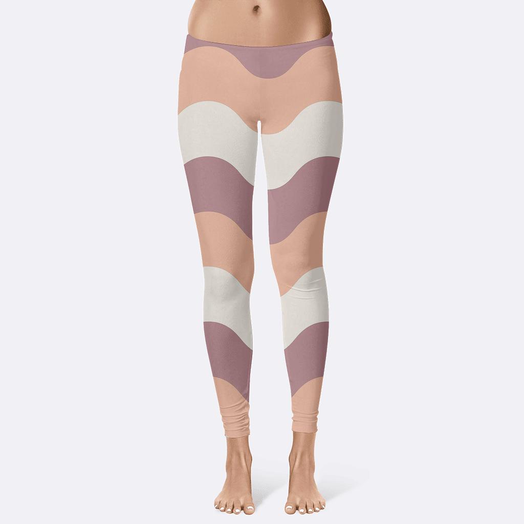 Curved Band Cascade designer patterned leggings