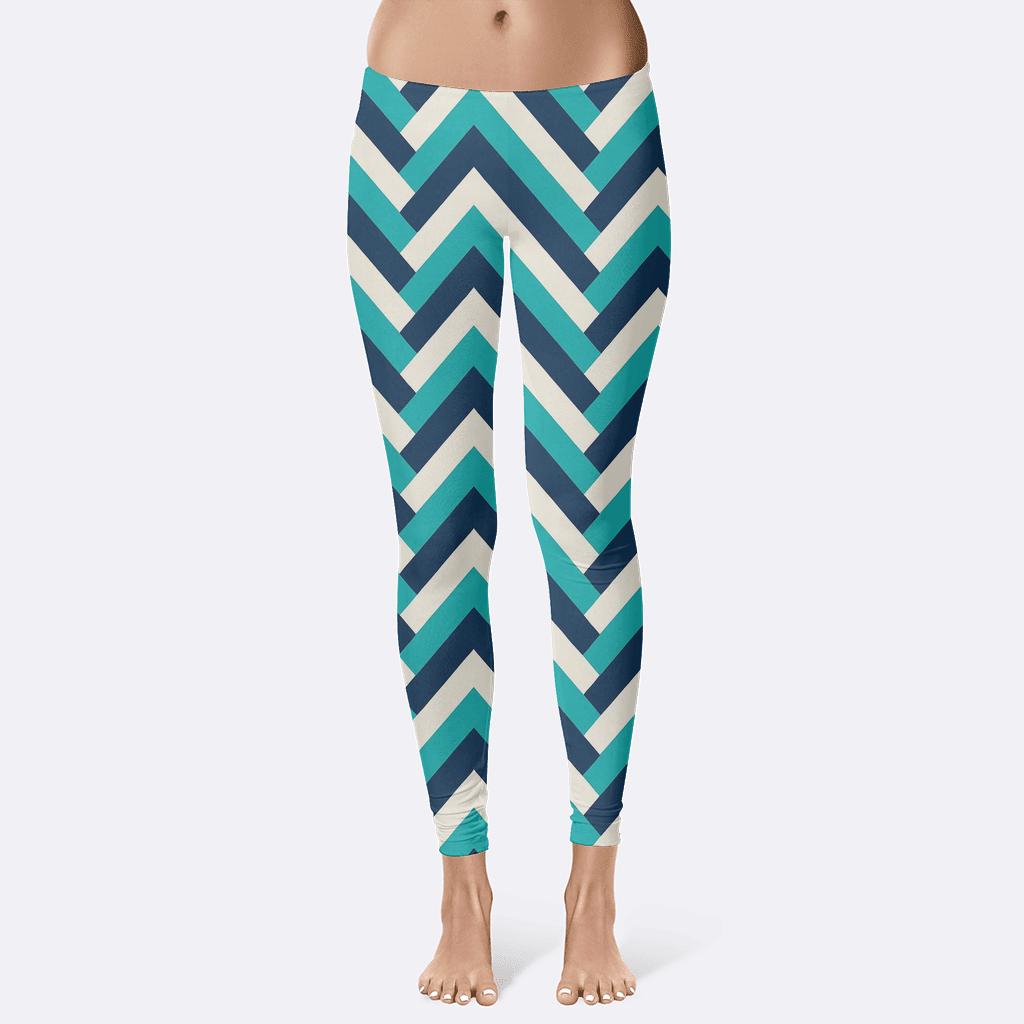 Comet Trail Chevron Flow personalized print leggings