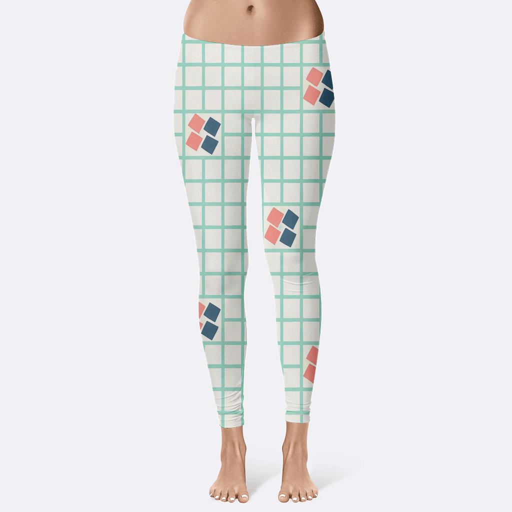 Quantum Grid Disruption stylish workout leggings