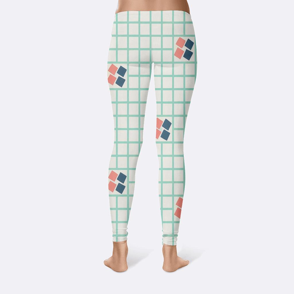 Quantum Grid Disruption stylish workout leggings